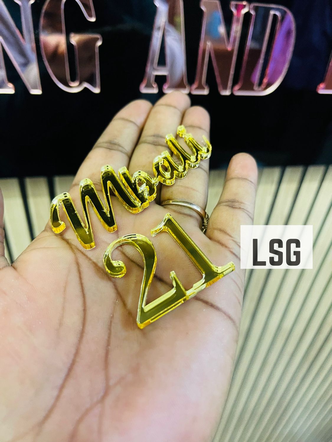 Acrylic cupcake topper EACH