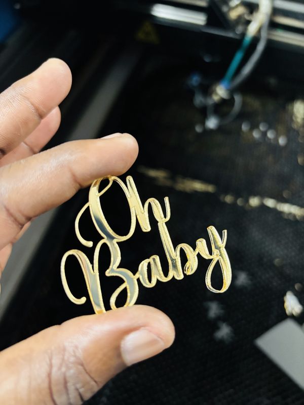 LSG Acrylic Cupcake Oh Baby Charm