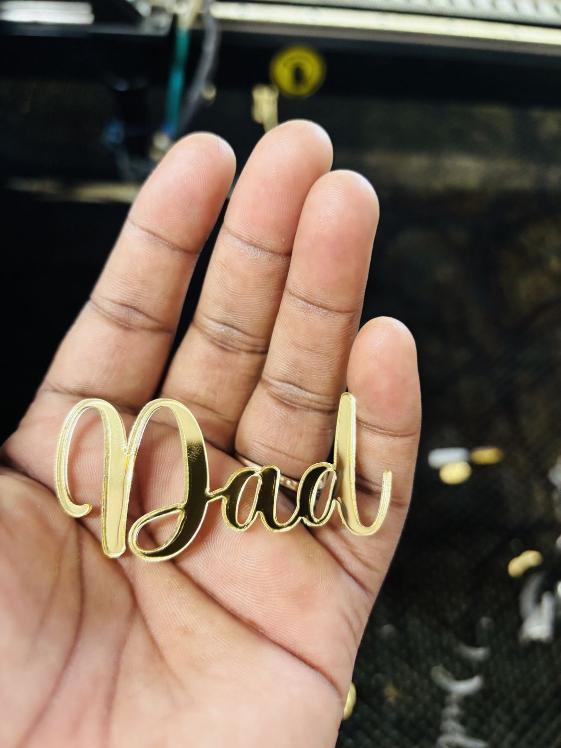 Acrylic Cupcake Dad Charm