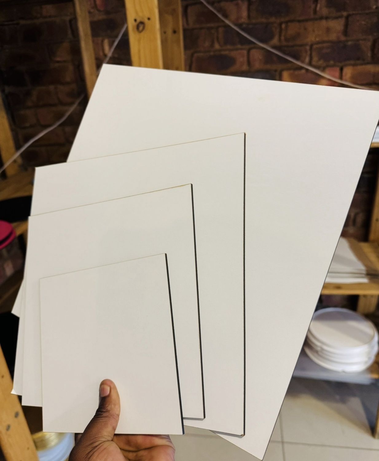 Masonite Board: White Square