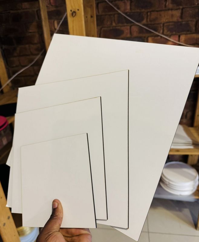 Masonite Board: White Square