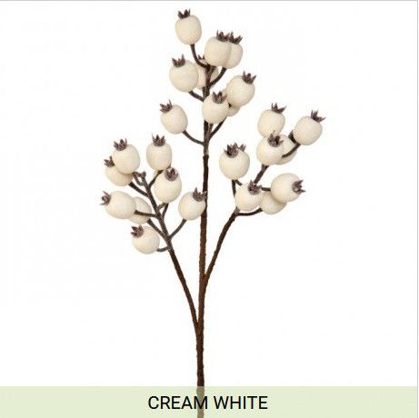 24" ICEY WHITE POMEGRANATE BERRY SPRAY