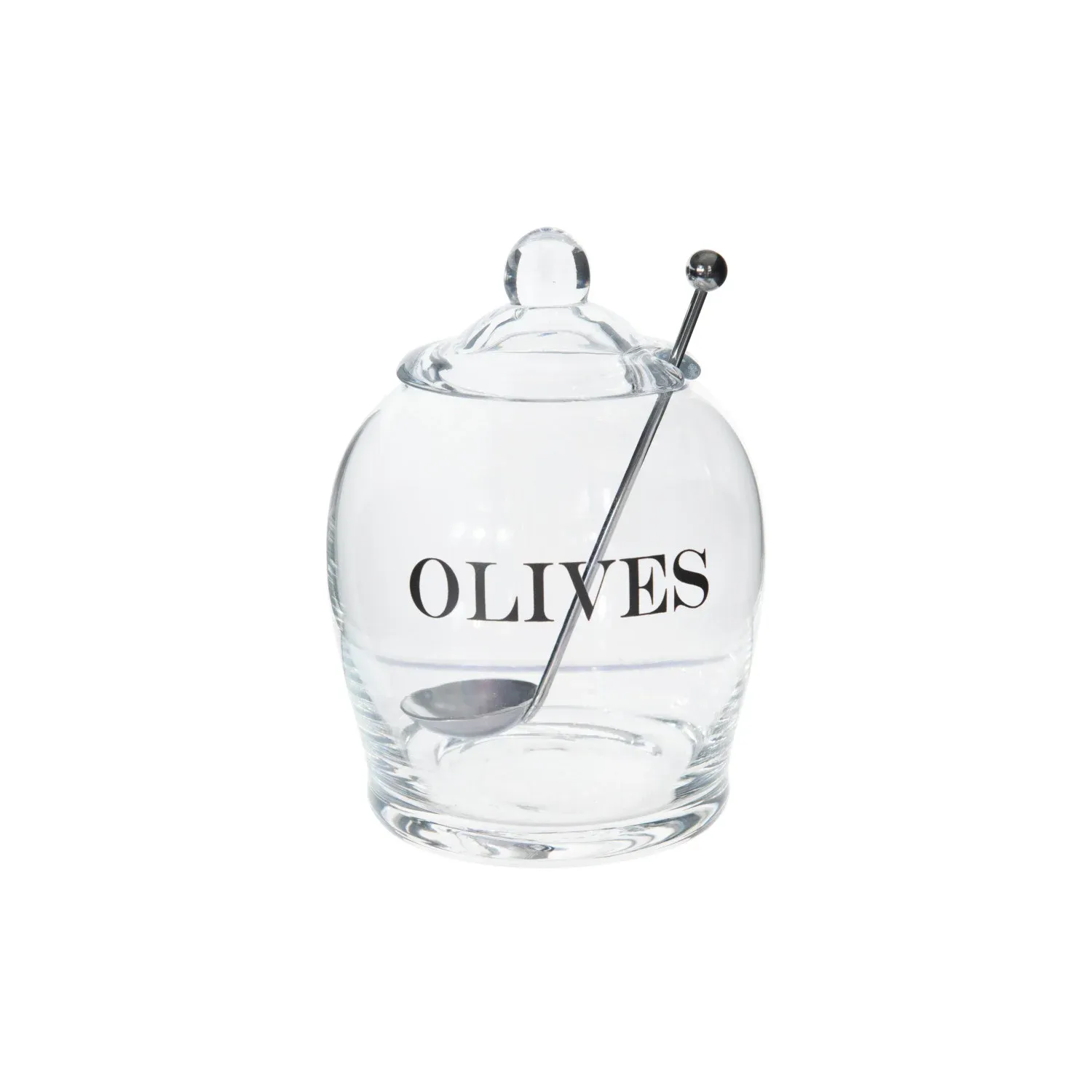 Glass Jar with Slotted Spoon, Set of 3