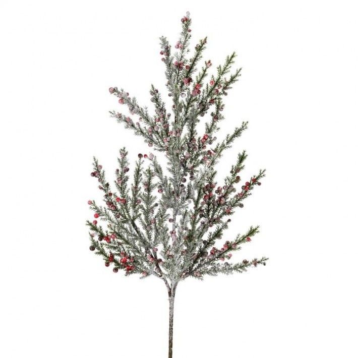 20" FROSTED MINI BERRY PRICKLY JUNIPER SPRAY - FRRG