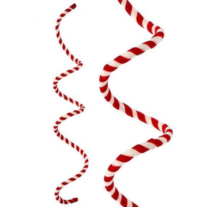 48" WIRED VELVET CANDY CANE ROPE GARLAND