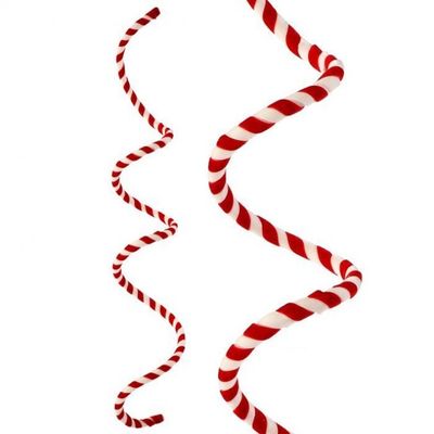 48" WIRED VELVET CANDY CANE ROPE GARLAND