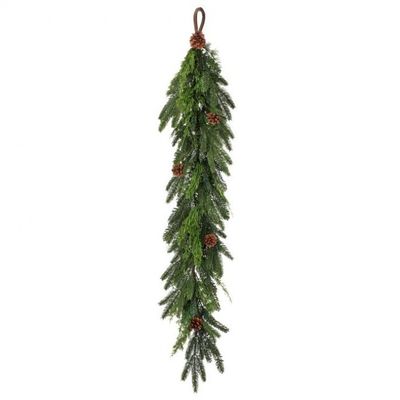 48in.REAL TOUCH CEDAR/SPRUCE CONE GARLAND