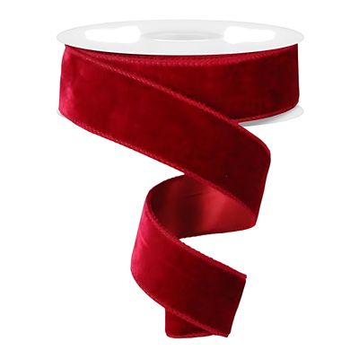 1.5"X10YD DELUXE VELVET/SATIN BACK
