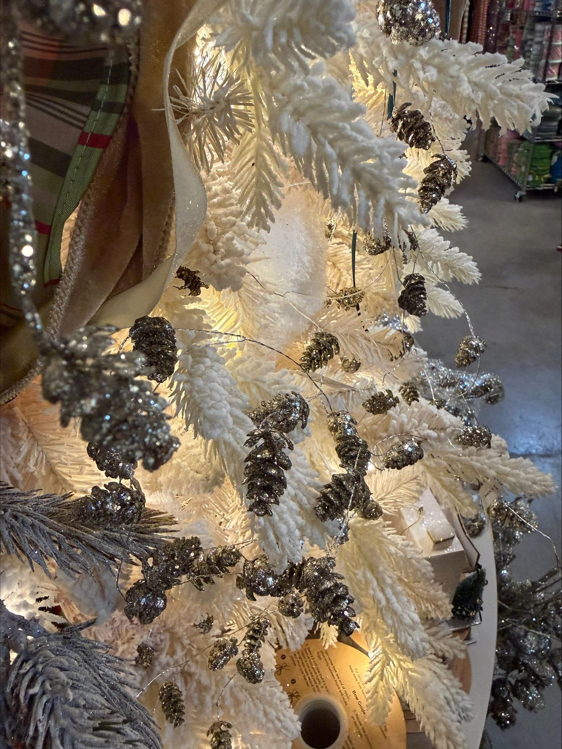 60" MINI GLITTER PINECONE GARLAND