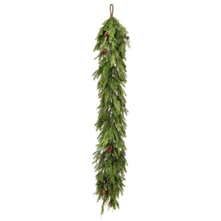 72X12" NATURAL TOUCH MIX EVERGREEN GARLAND