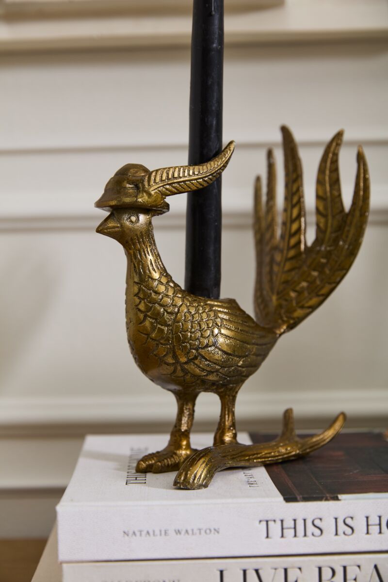 E+E Pheasant Candlestick Avery 8.25"x 4.25"x 8.25"