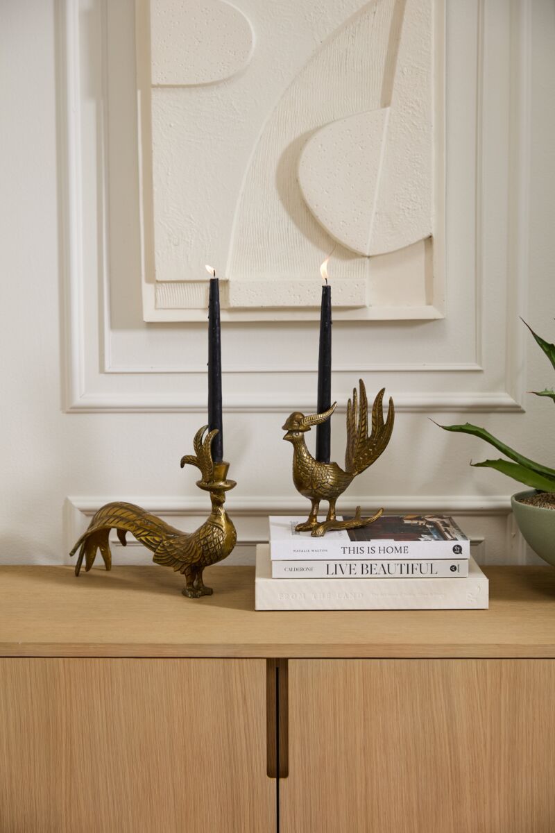 E+E Pheasant Candlestick Avery 8.25"x 4.25"x 8.25"