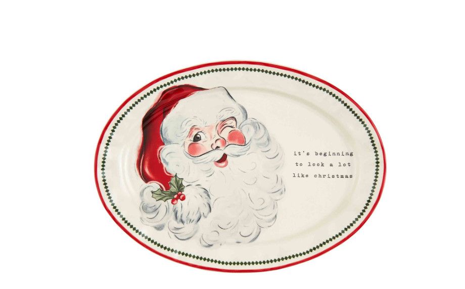 VINTAGE SANTA PLATTER
