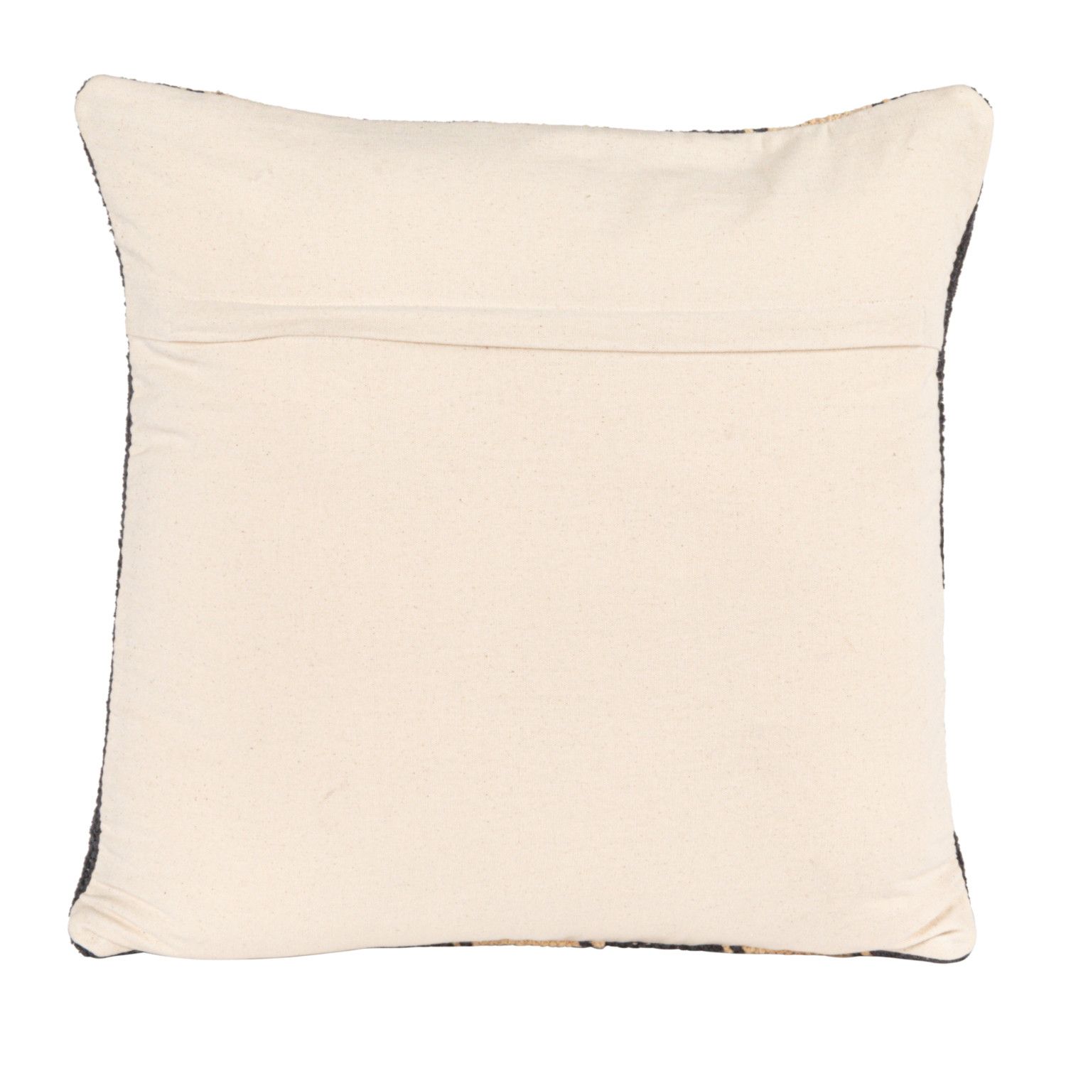 20in. Sq Black/Cream Chenille Pillow w/ Stripes