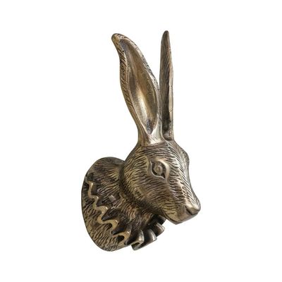 12" Cast Aluminum Rabbit Head with Ruff Collar 12" Cast Aluminum Rabbit Head with Ruff Collar