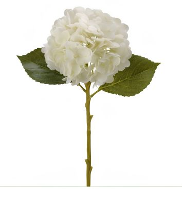 * CREAM WHITE REAL TOUCH HYDRANGEA 18.5"