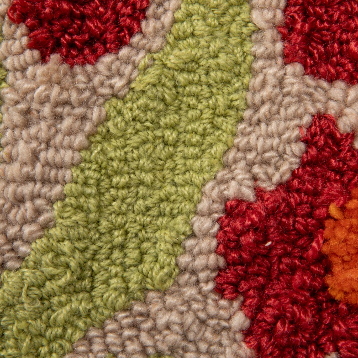 20in. Sq Fabric Tufted Indoor/Outdoor Pillow with Flowers