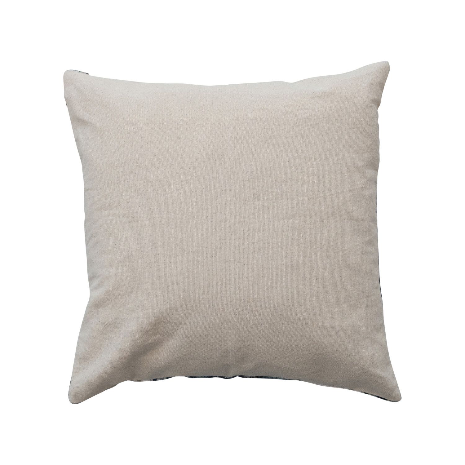 18in. Sq Velvet Printed Pillow with Vintage Pattern