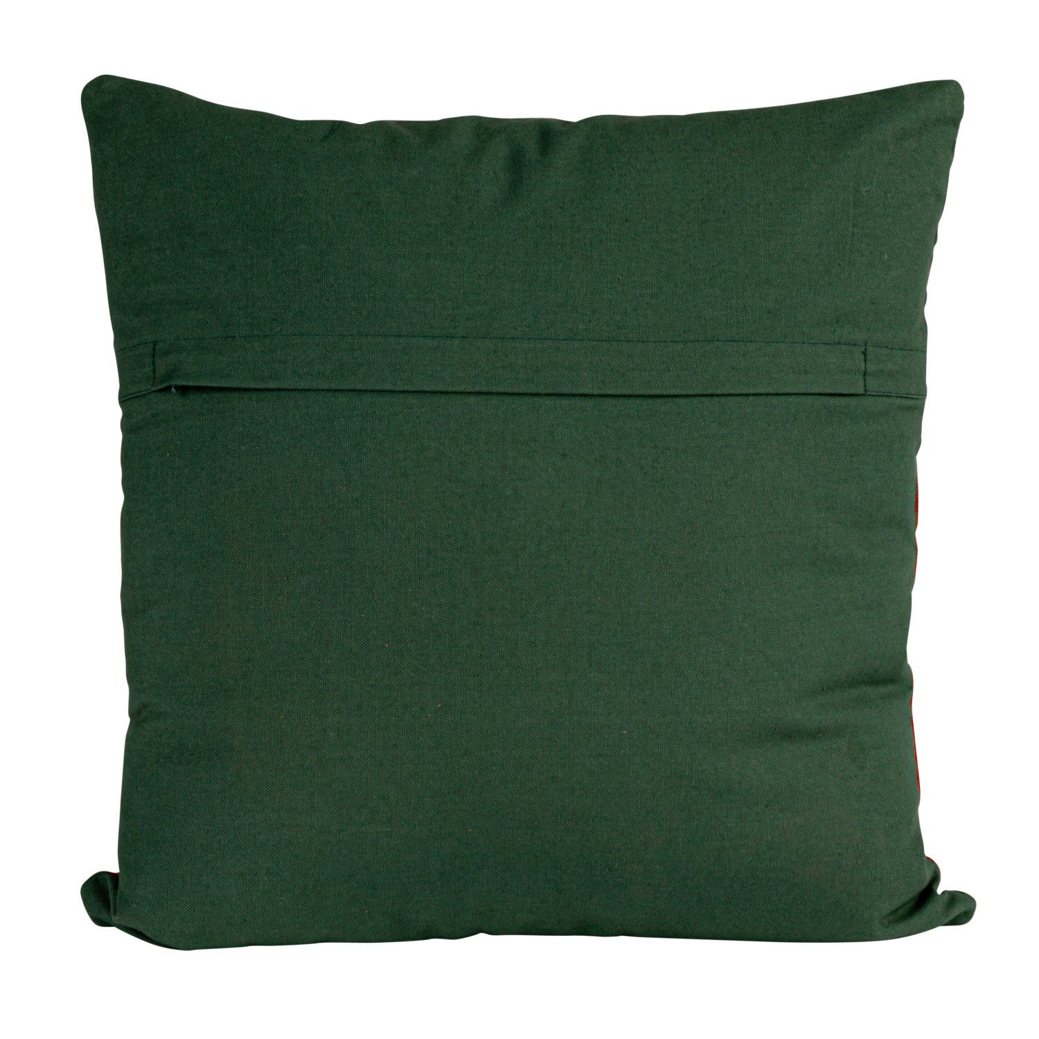 18in. Sq Green/Yellow/Orange Embroidered Pillow