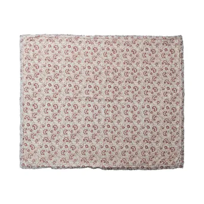 Woven Cotton Throw w/ Sherpa Back - Pattern &amp; Fringe