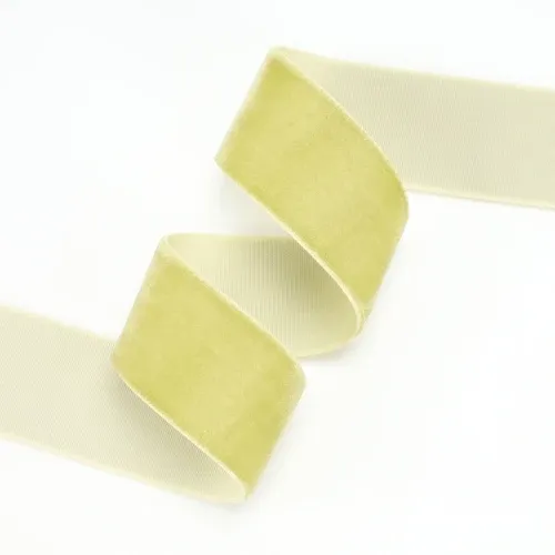 1" X10 YD BAYLEAF GREEN Velvet Ribbon