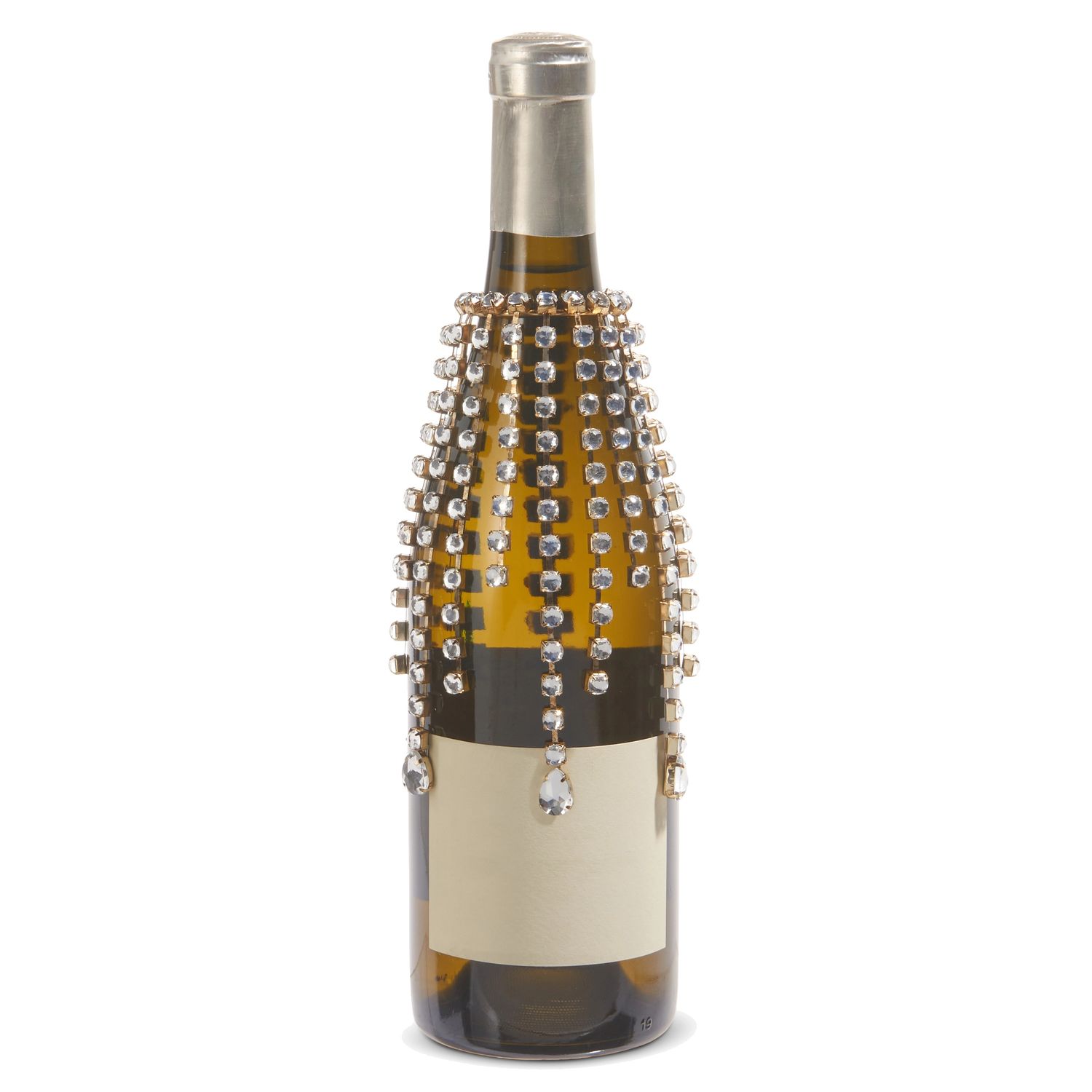 * 7" Woven Jeweled Wine Bottle Veil