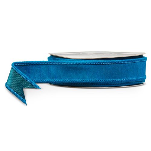 * 1" X 10 Yds Blue Wired Ribbon