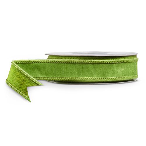 * 1" X 10 Yds Green Wired Ribbon