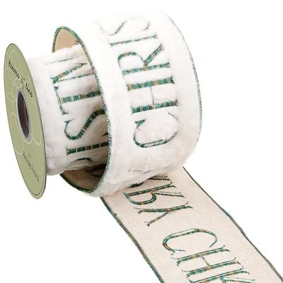 4"WX5YD MERRY CHRISTMAS RIBBON
