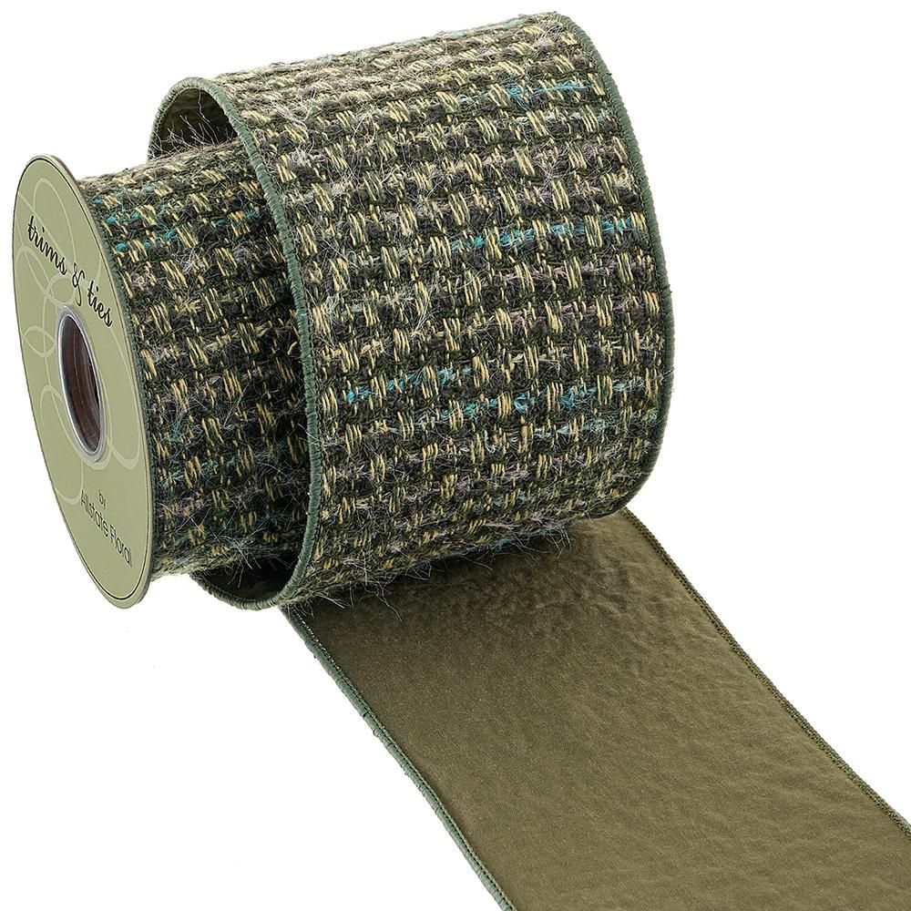 4"WX5YD KNITTED RIBBON GR