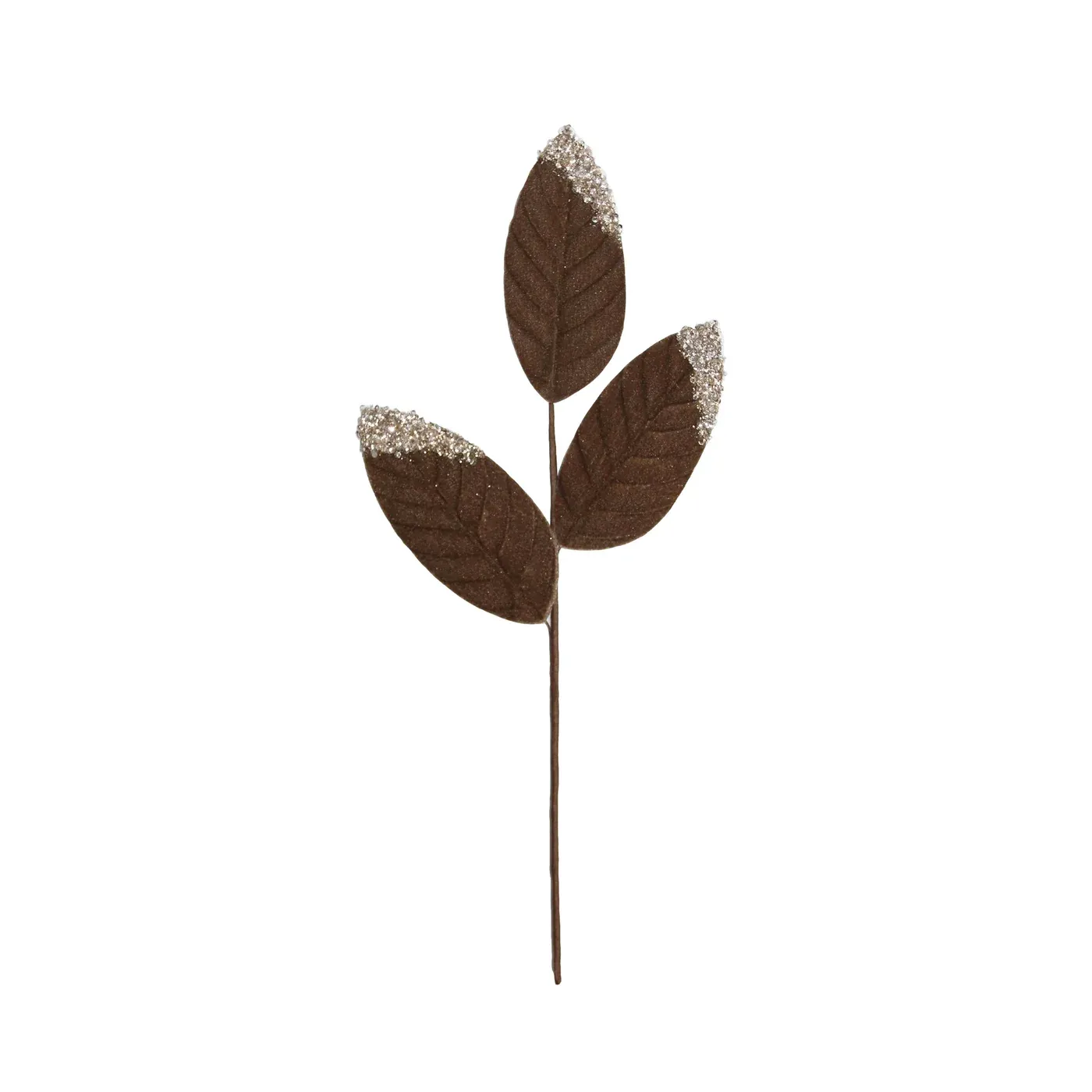 * 18'' LEAF PICK W/GLITTER BROWN