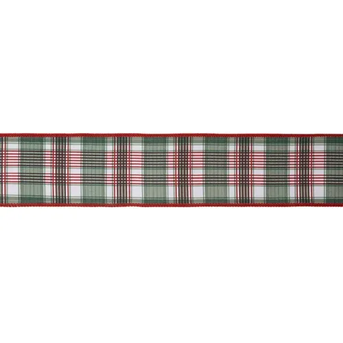 2.5"X10YD  Wired Red/Green Plaid RIBBON