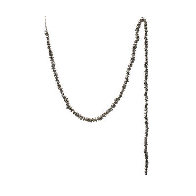 72"L Foam Ball Garland with Glitter, Champagne Finish