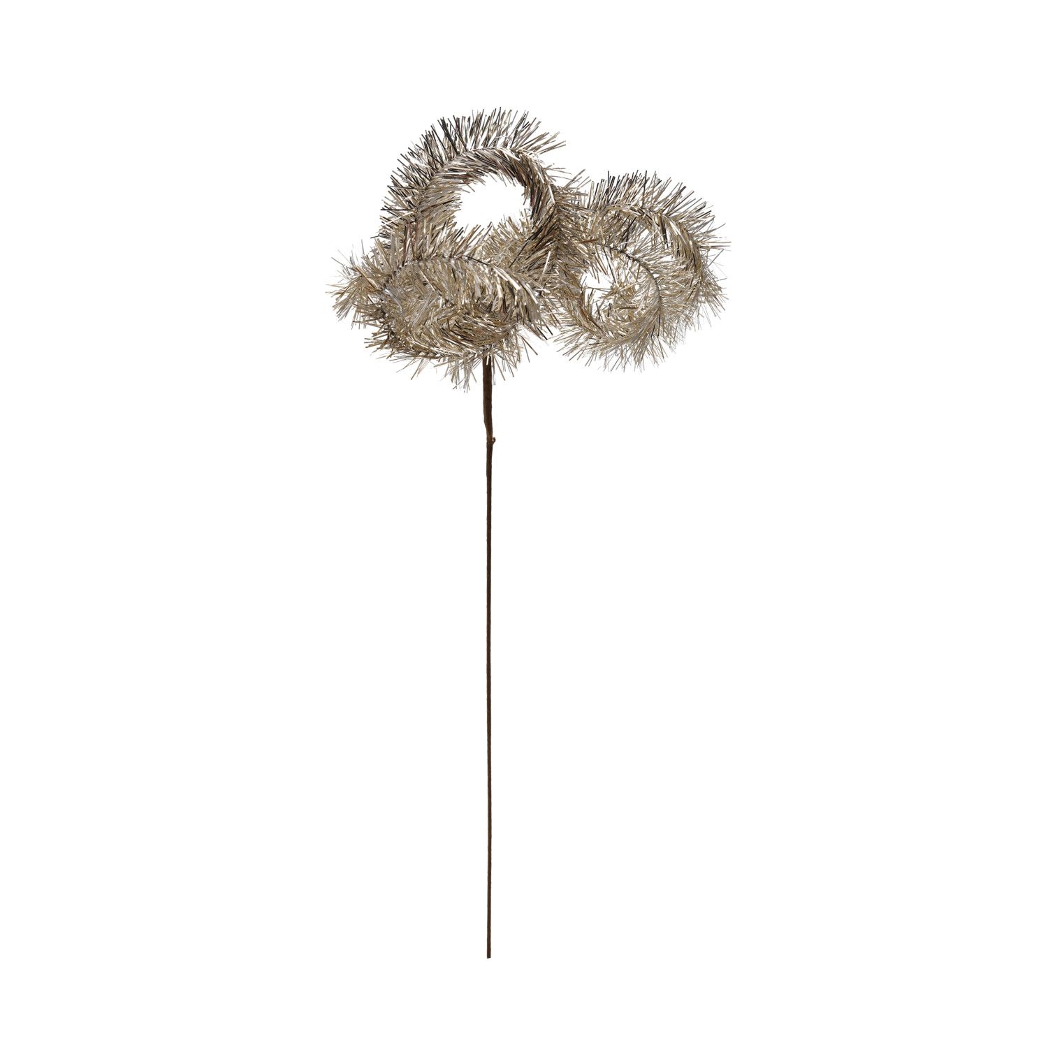 * 20"H Tinsel Stem, Antique Silver Finish