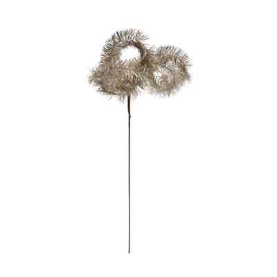 * 20"H Tinsel Stem, Antique Silver Finish