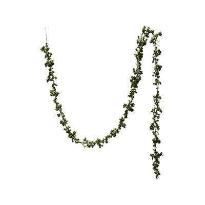 72"L Flocked Foam Ball Garland, Green