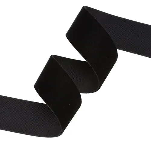 1" X10YD Velvet Ribbon RAVEN BLACK - Non Wired