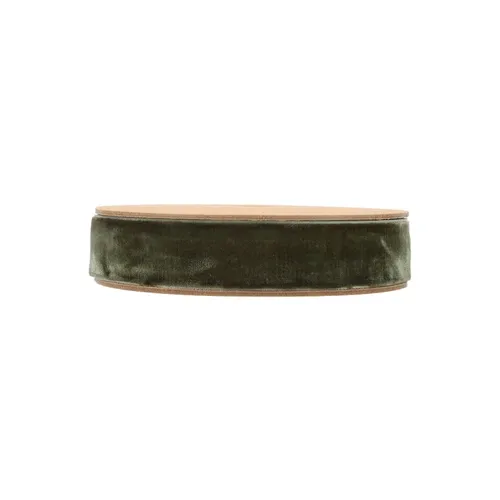 1" X10YD Velvet Ribbon OLIVE GREEN - Non Wired