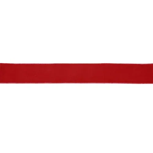 1" X10YD Velvet Ribbon Scarlet Red