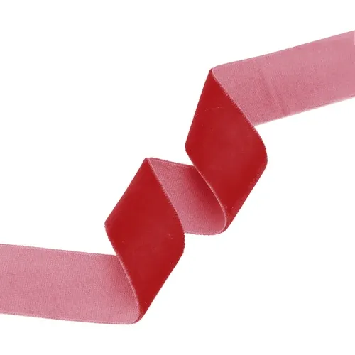 1" X10YD Velvet Ribbon Scarlet Red
