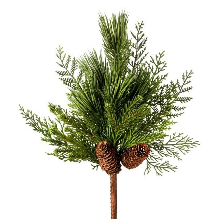 18in. DELUXE UV MIXED PE PINE/CEDAR SPRAY