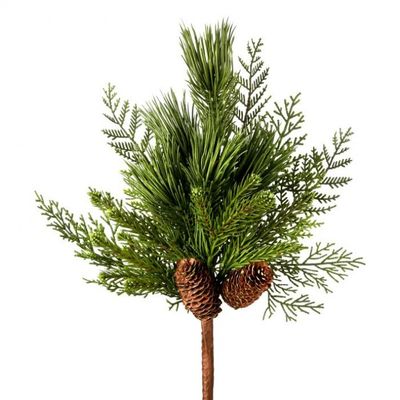 18in. DELUXE UV MIXED PE PINE/CEDAR SPRAY