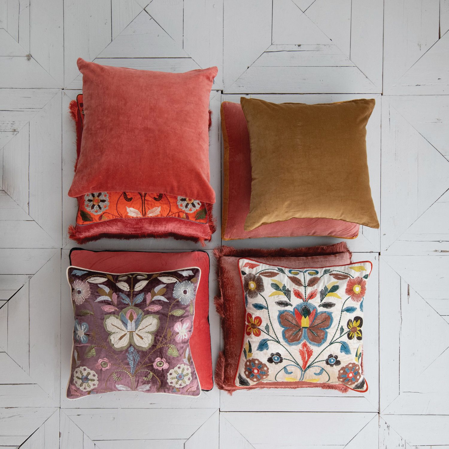 18" Cotton Velvet Pillow - Brown
