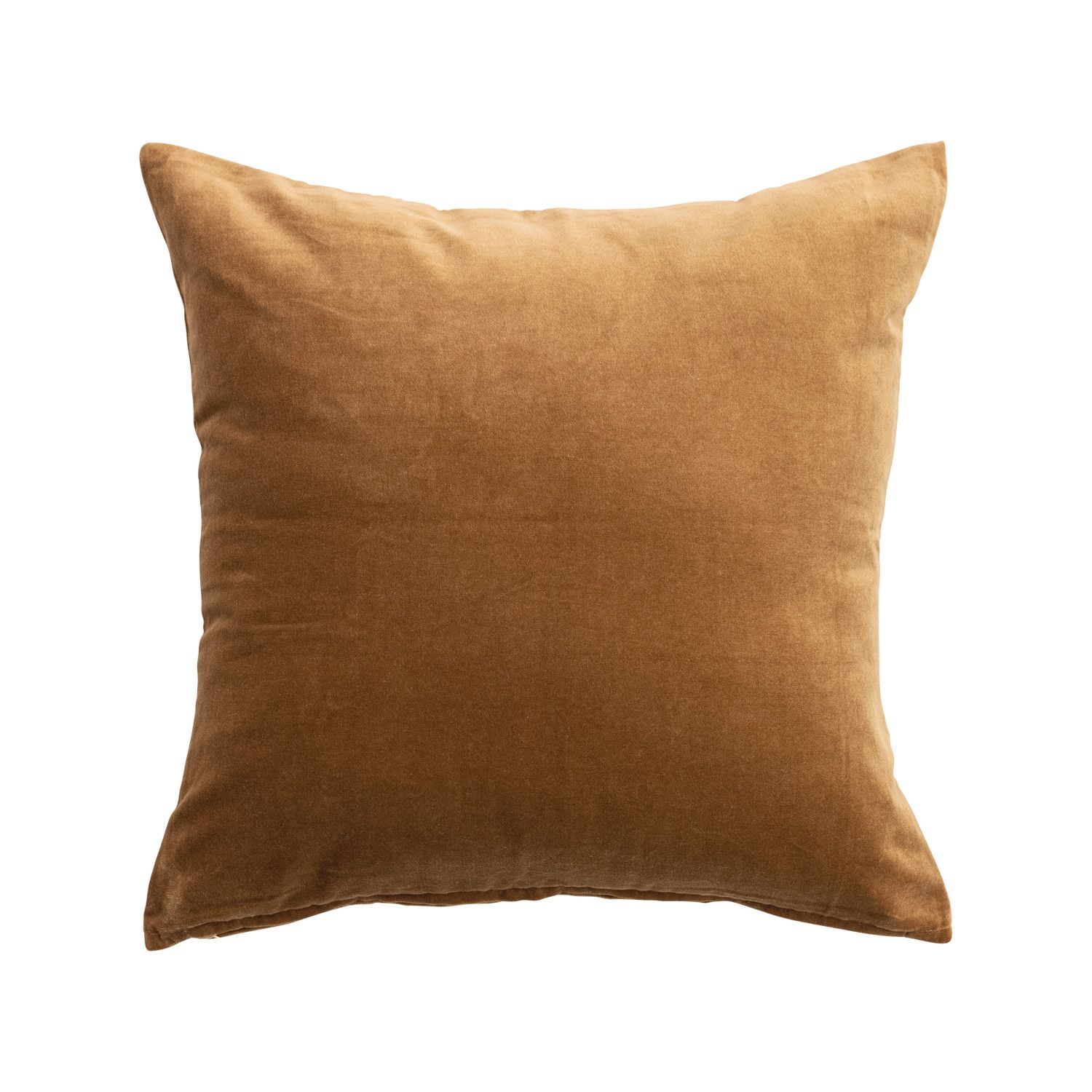 18" Cotton Velvet Pillow - Brown