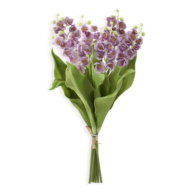 *15" Purple Real Touch Lily of The Valley Bundle