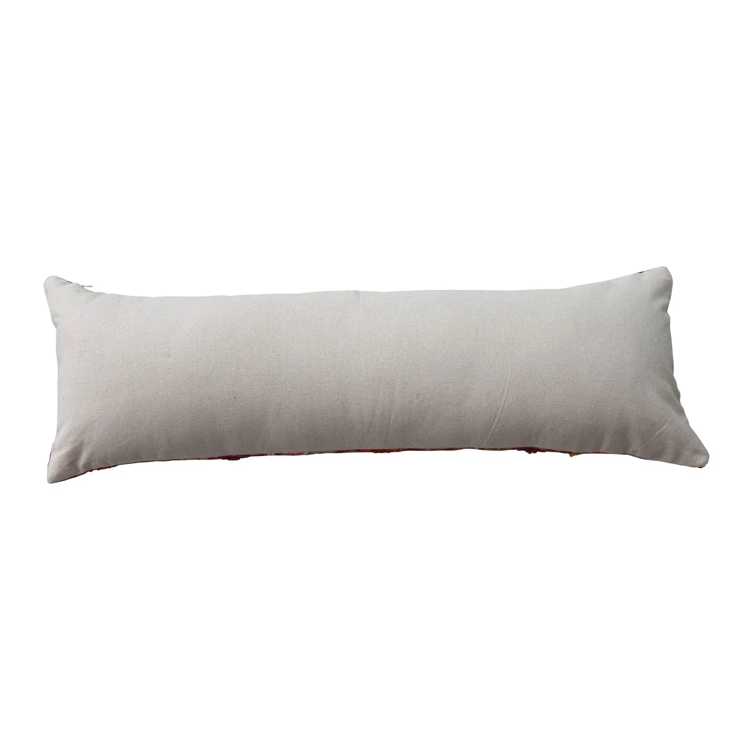 36" Lumbar Pillow with Floral Pattern Pink/Orange/Yellow