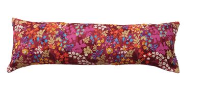 36" Lumbar Pillow with Floral Pattern Pink/Orange/Yellow