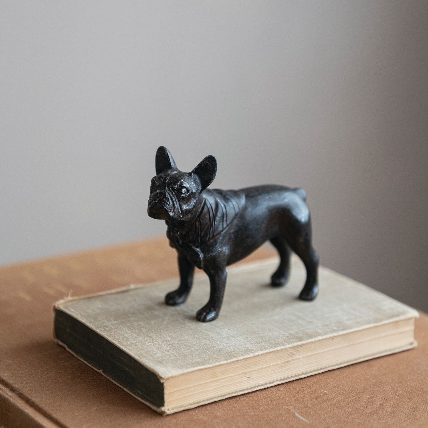 Resin French Bulldog, Black