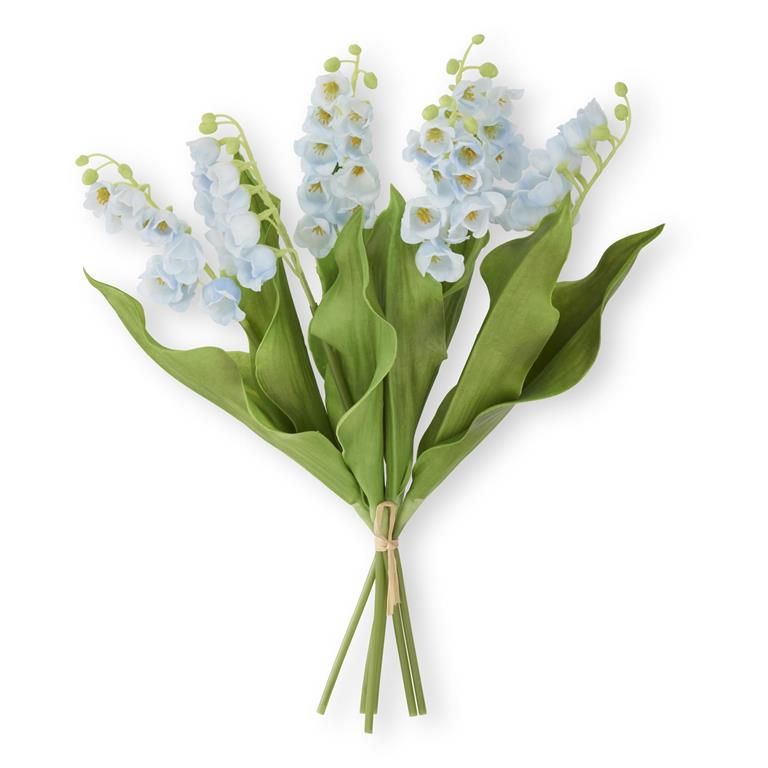 *15" Blue Real Touch Lily of The Valley Bundle