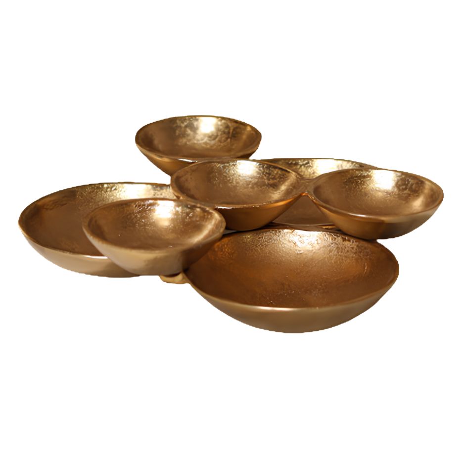 Gold 7-Bowl Cluster Tray